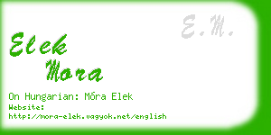 elek mora business card
